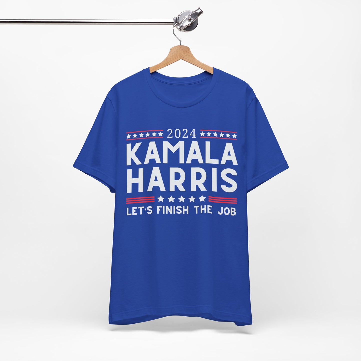 Kamala Harris "Let's Finish the Job" ~ Unisex Jersey Short Sleeve Tee