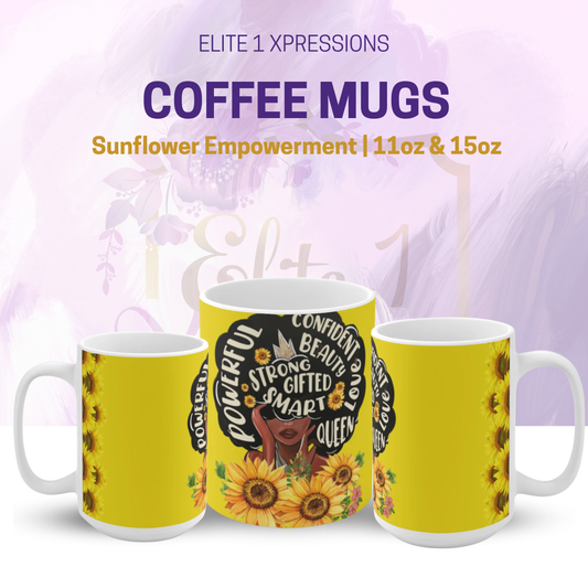Sunflower Empowerment Ceramic Mug