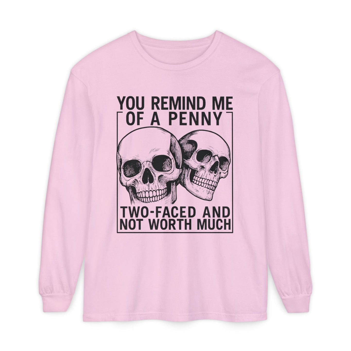Unisex Long Sleeve Skull T-Shirt