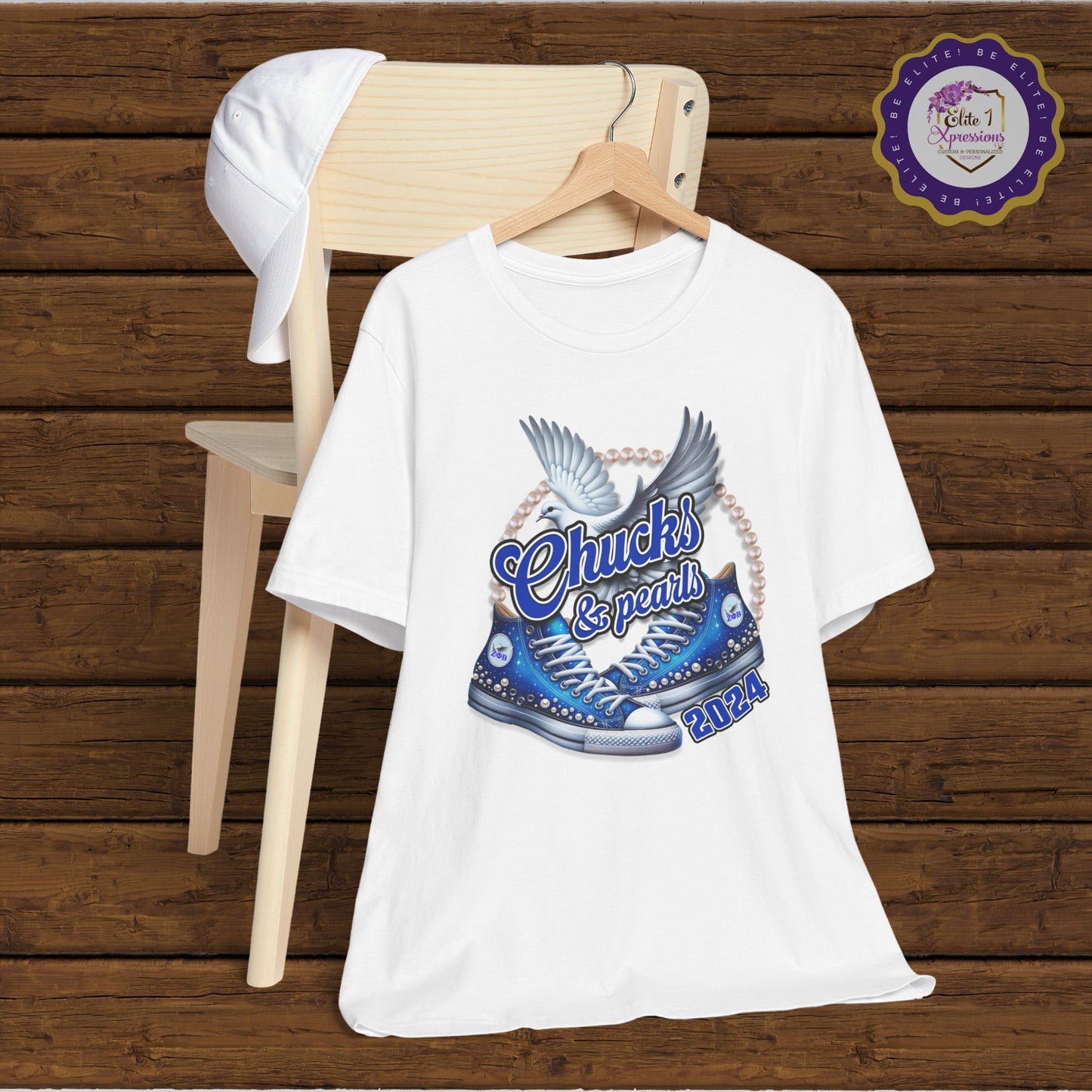 Chucks & Pearls 2024 (Blue & Gold) ~ Unisex Jersey Short Sleeve Tee