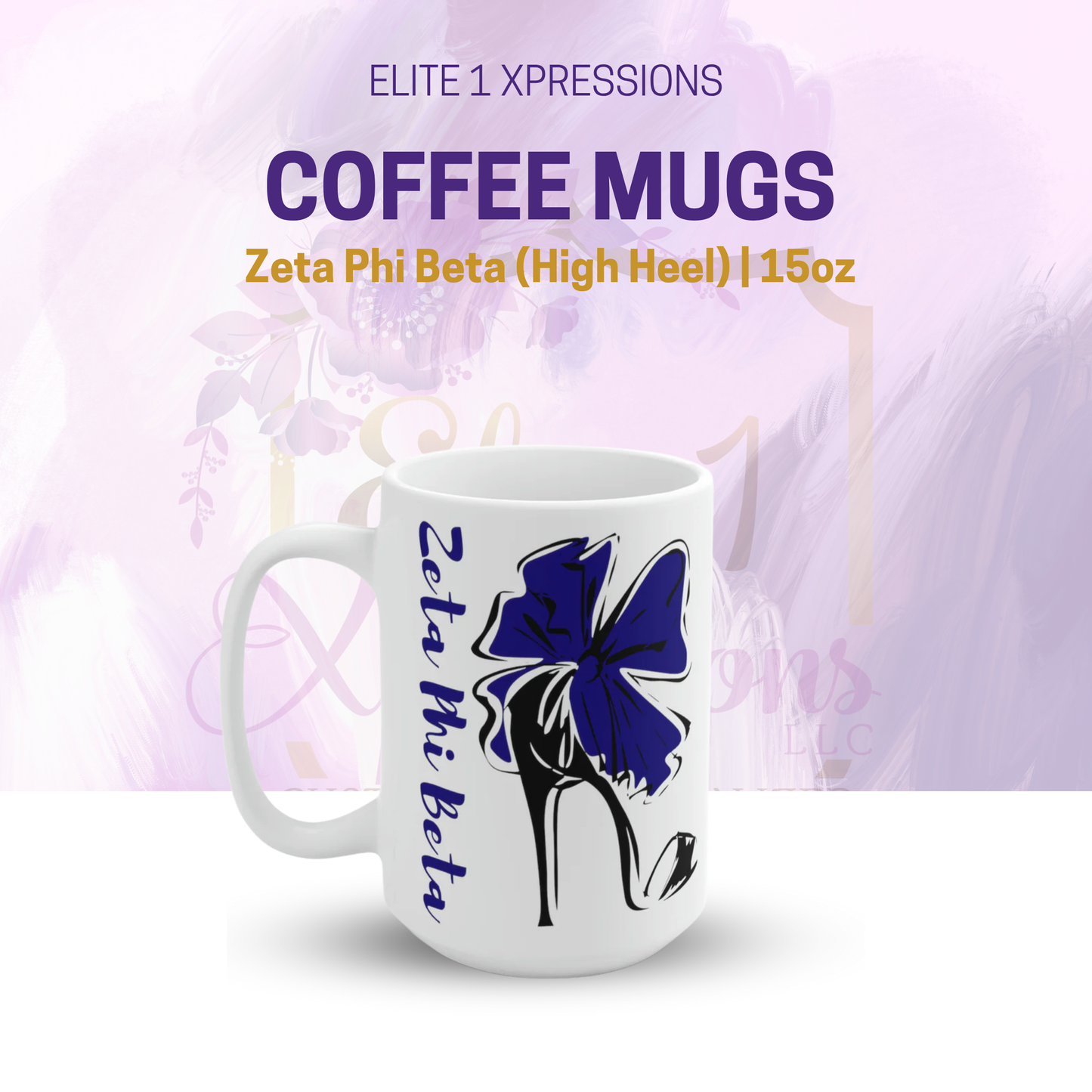 Zeta Phi Beta (High Heel) Ceramic Mug