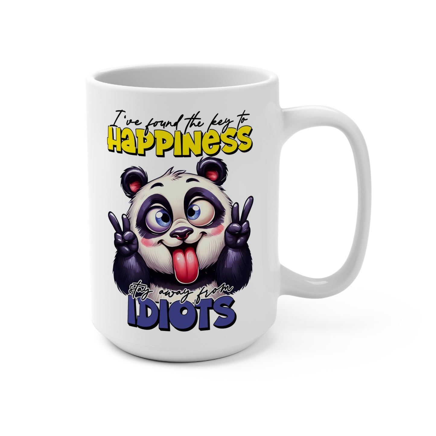 Cartoon "Happiness" Mug 15oz