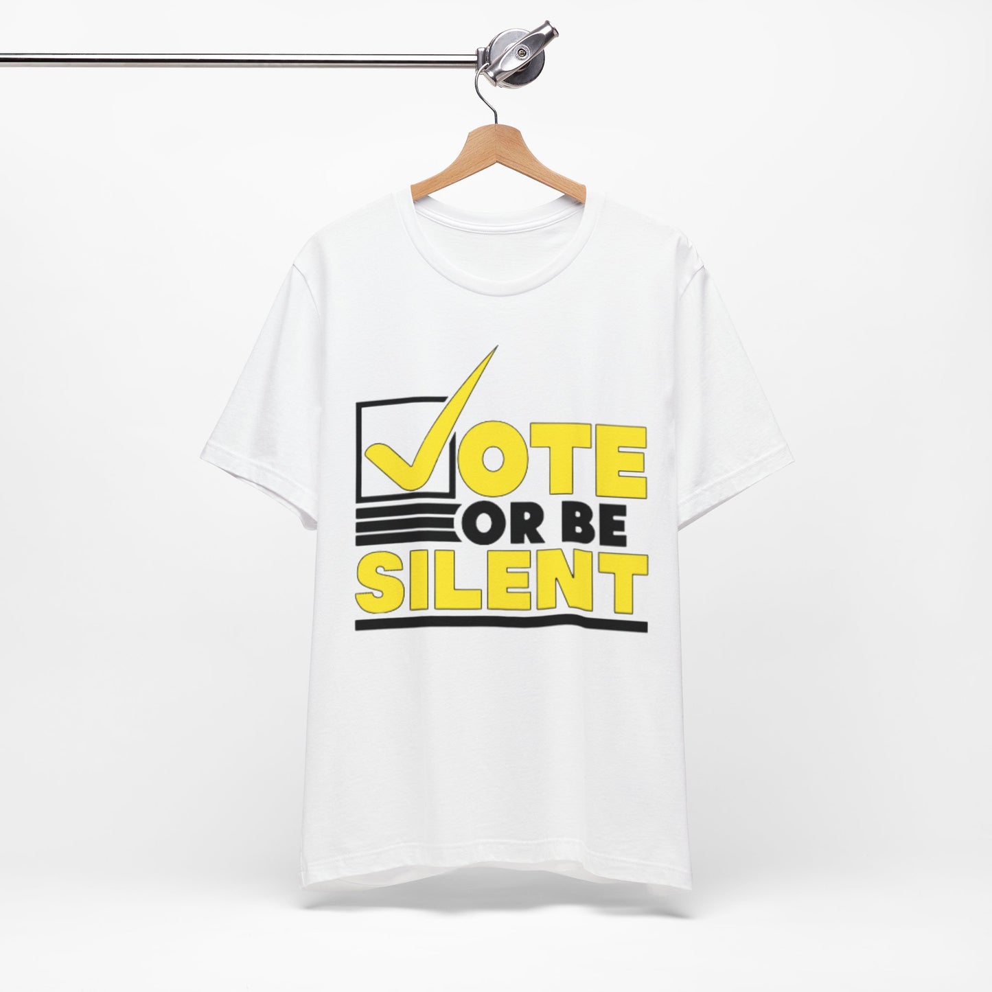 Vote or Be Silent (Black n Yellow) ~ Unisex Jersey Short Sleeve Tee