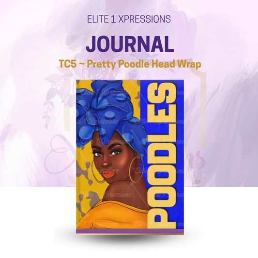 TC5 ~ Pretty Poodle Head Wrap Journal