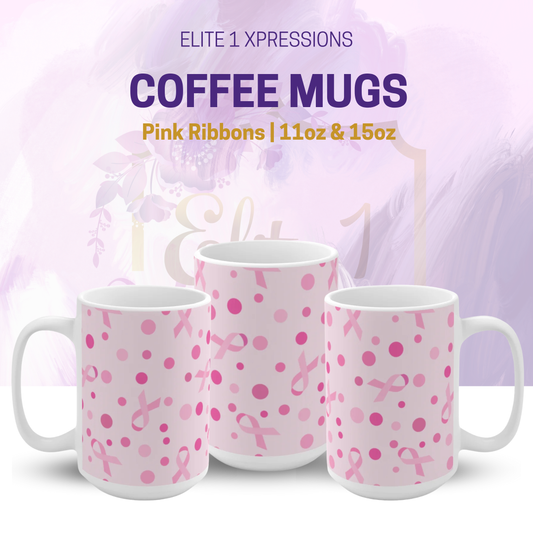 Pink Ribbons Ceramic Mug