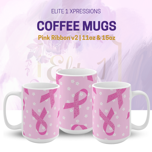Pink Ribbon v2 Ceramic Mug