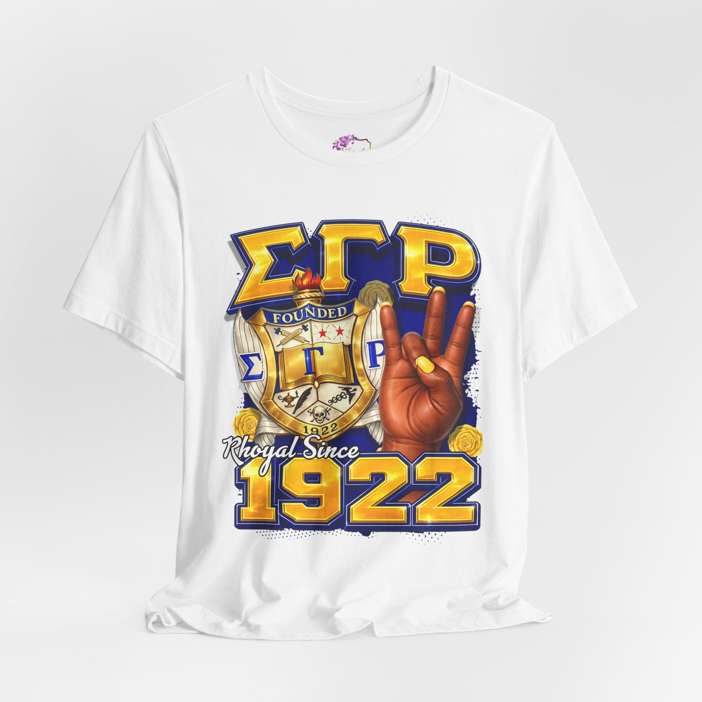 Sigma Gamma Rho I Royal Since 1922 | Greek Letters Hand Symbol Shirt