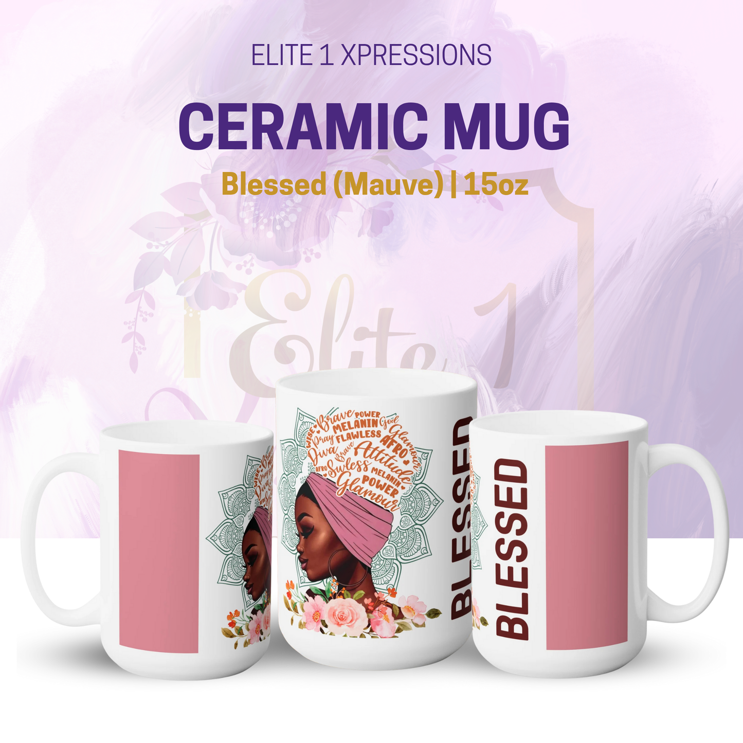 Blessed (Mauve) Ceramic Mug