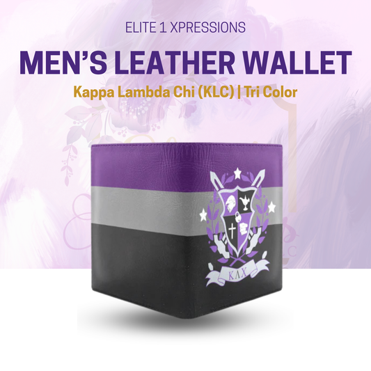 Men's Leather Wallet ~ Kappa Lambda Chi (KLC)