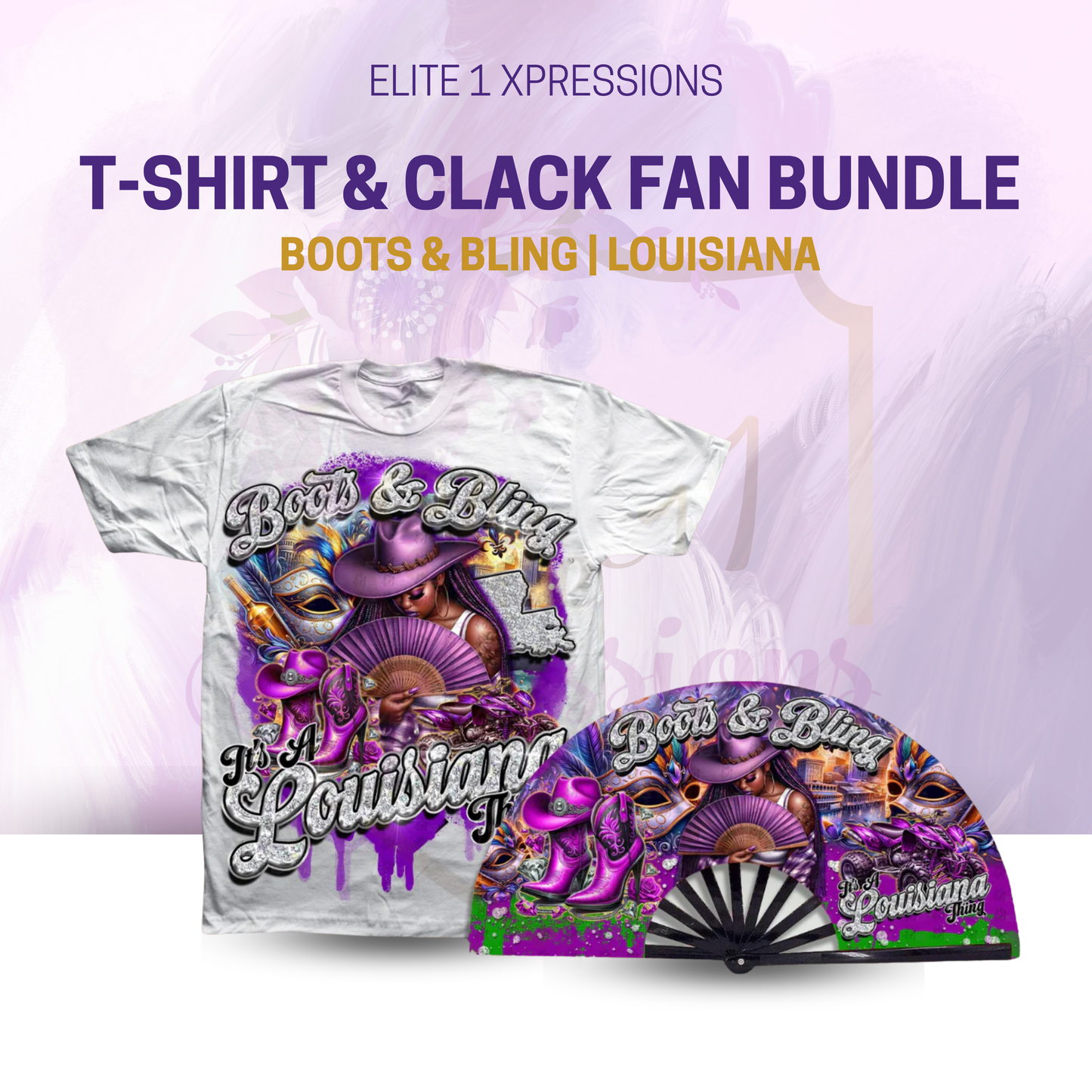 Boots & Bling ~ "Who U Wit" Clack Fan (FAN ONLY)