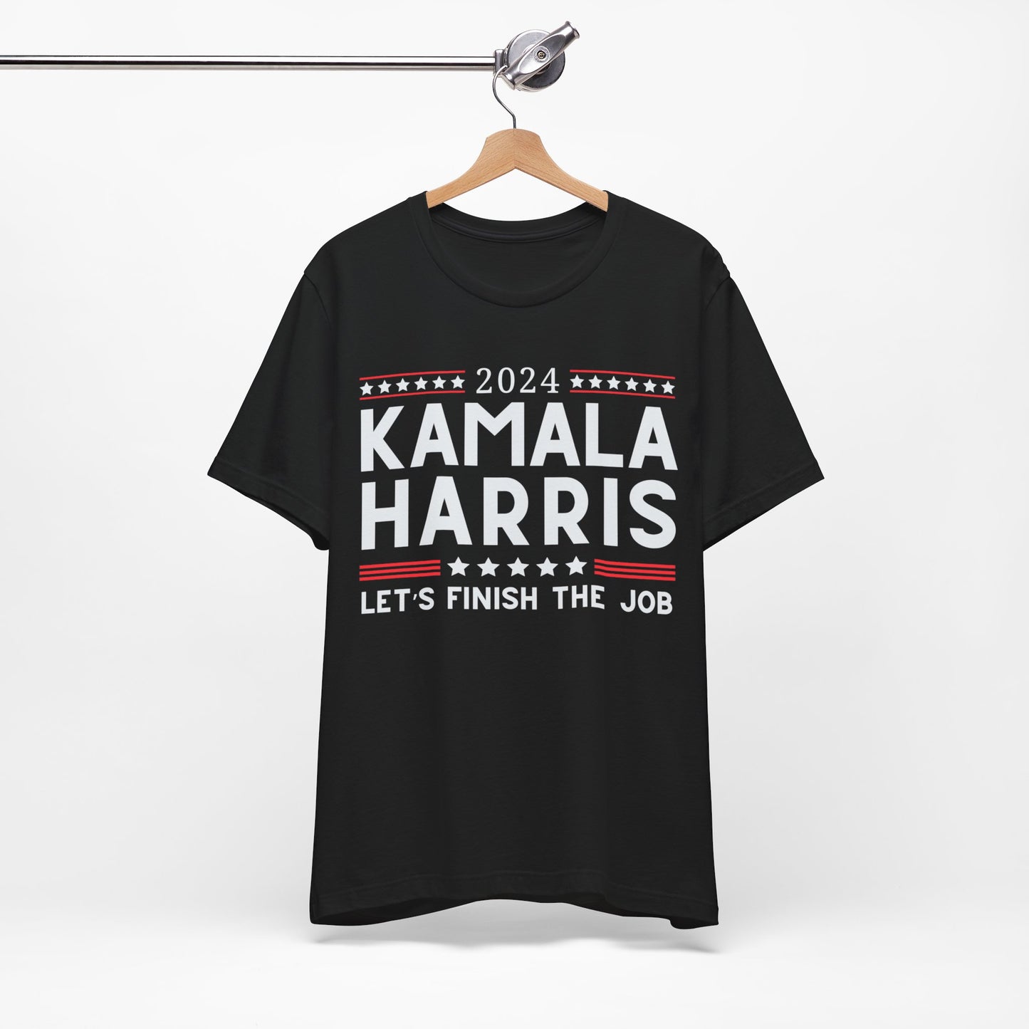 Kamala Harris "Let's Finish the Job" ~ Unisex Jersey Short Sleeve Tee