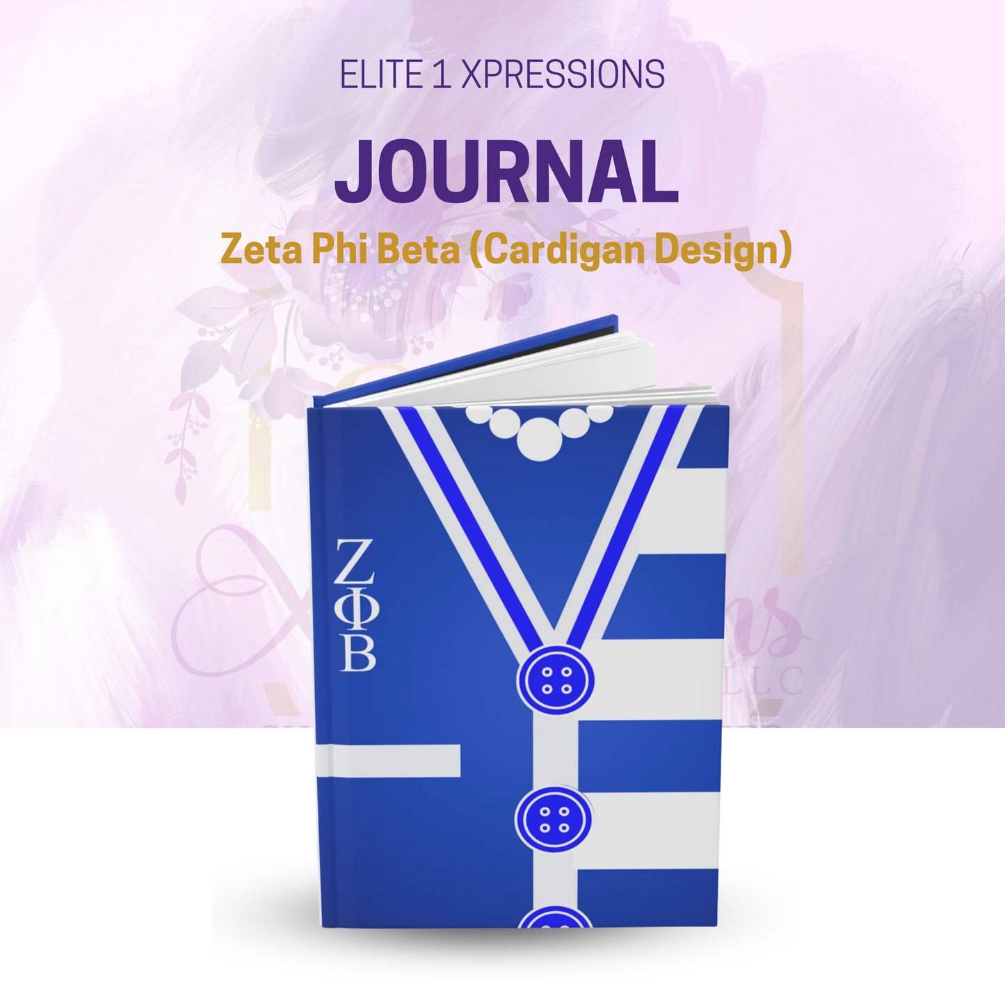 Zeta Phi Beta (Cardigan Design) Journal Matte