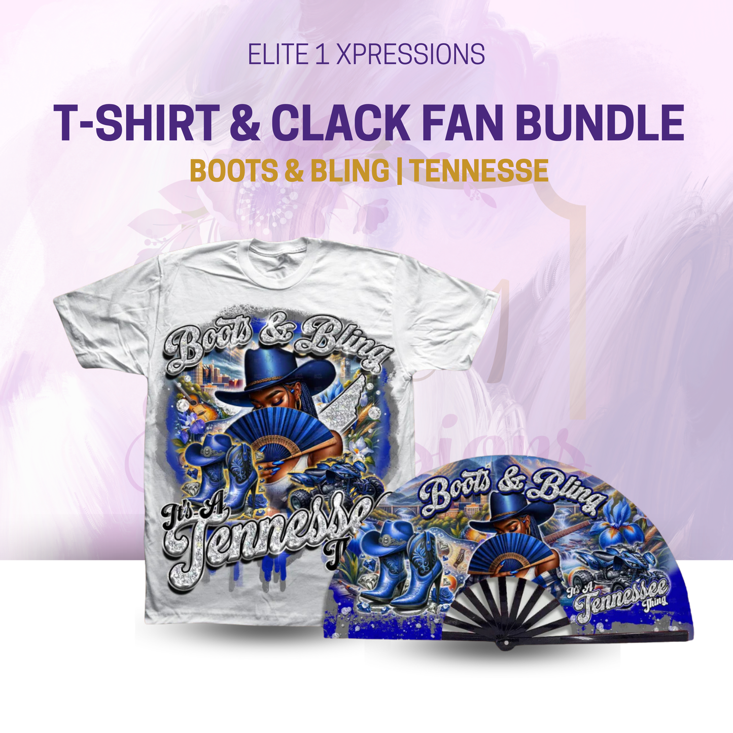 Boots & Bling ~ "Who U Wit" Clack Fan (FAN ONLY)