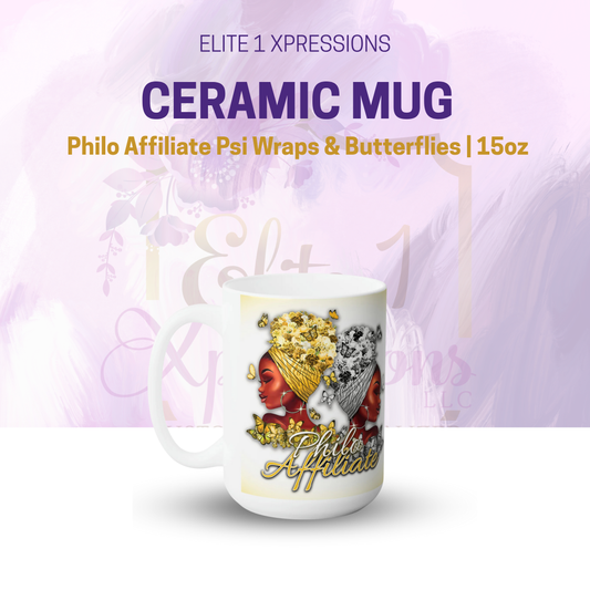 Philo Affiliate Psi Wraps & Butterflies Ceramic Mug