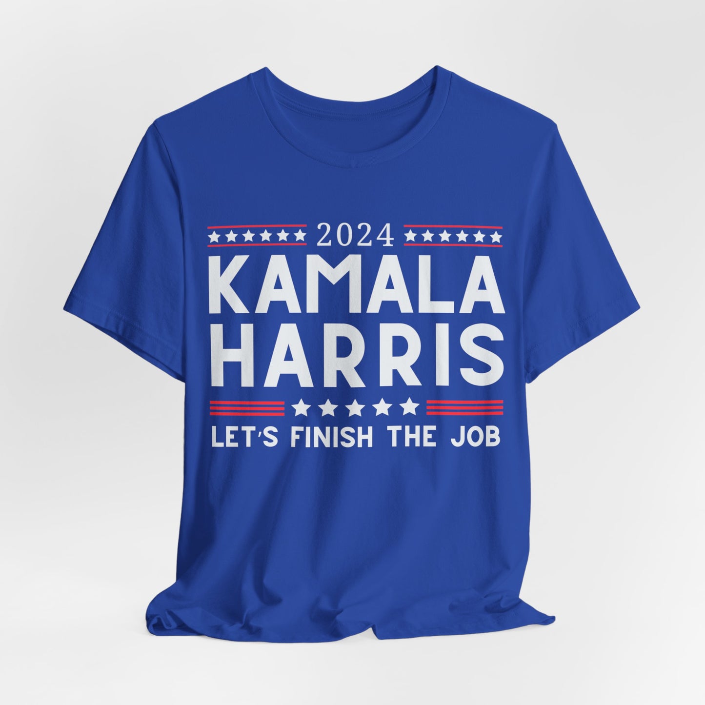 Kamala Harris "Let's Finish the Job" ~ Unisex Jersey Short Sleeve Tee