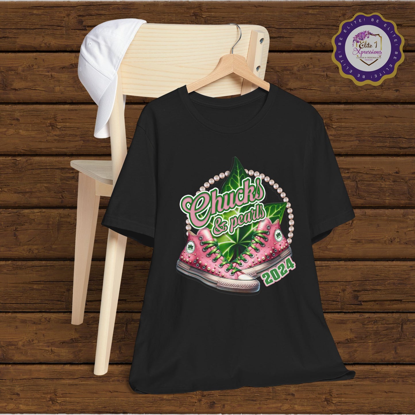 Chucks & Pearls 2024 (Pink & Green) ~ Unisex Jersey Short Sleeve Tee