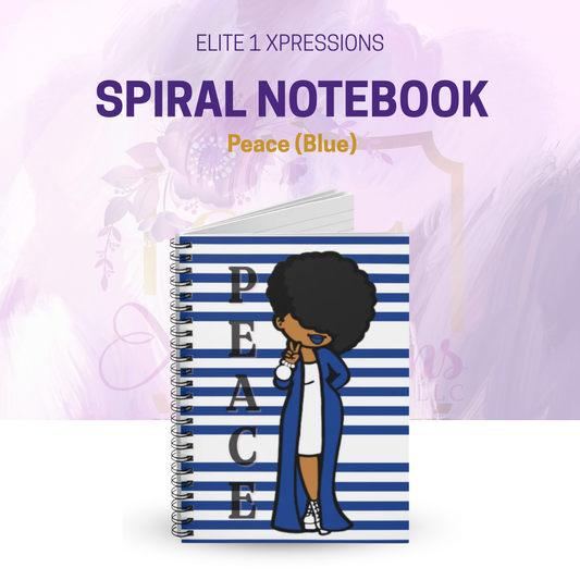 Peace (Blue) Spiral Notebook