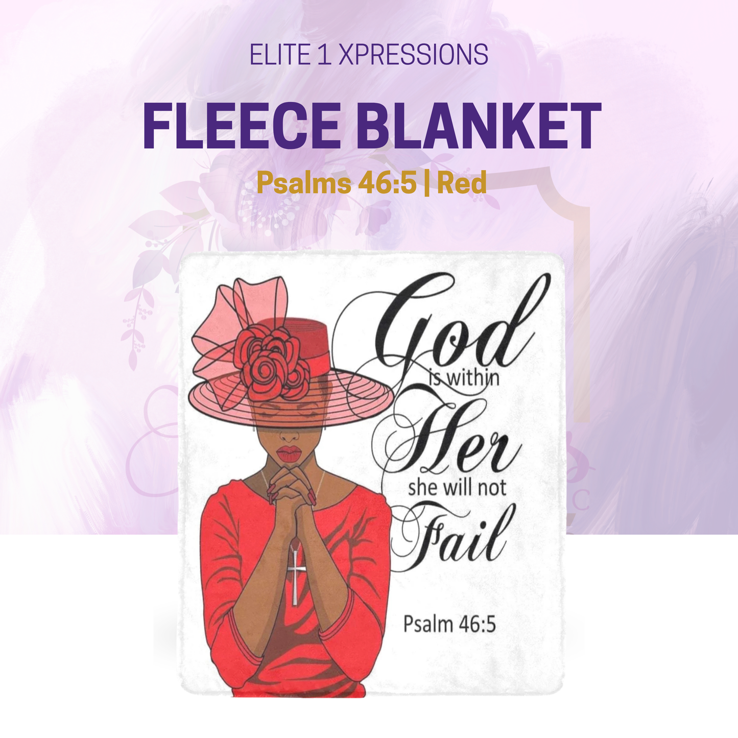 Fleece ~Psalms 46:5 Ultra Soft Blanket (Colors)