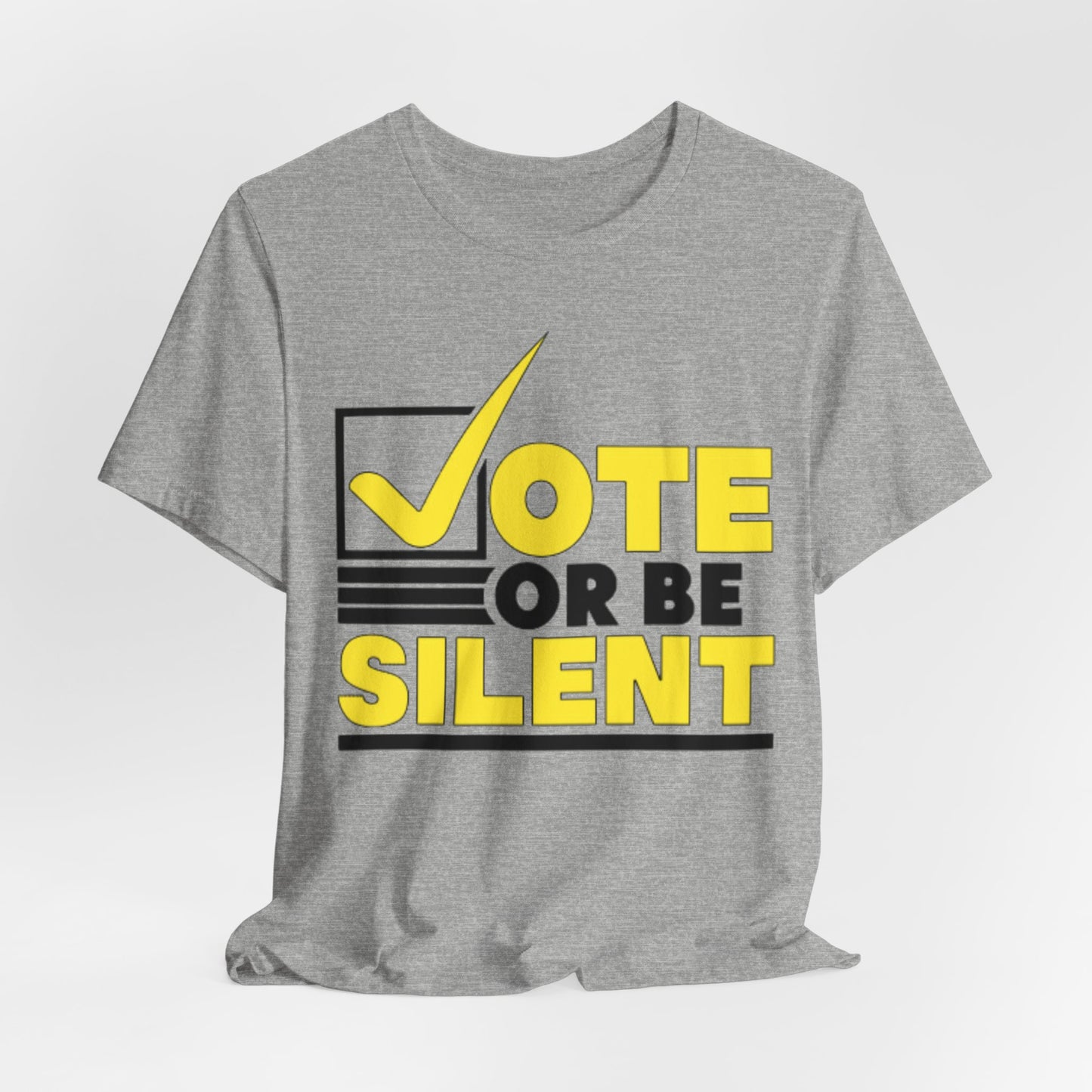 Vote or Be Silent (Black n Yellow) ~ Unisex Jersey Short Sleeve Tee