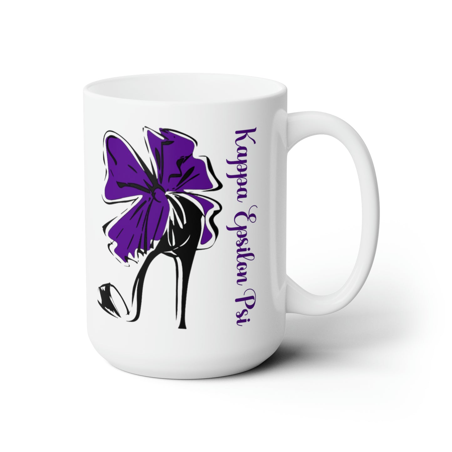 Mug ~ Kappa Epsilon Psi (ΚΕΨ) "High Heel" (Purple) Ceramic Mug 15oz