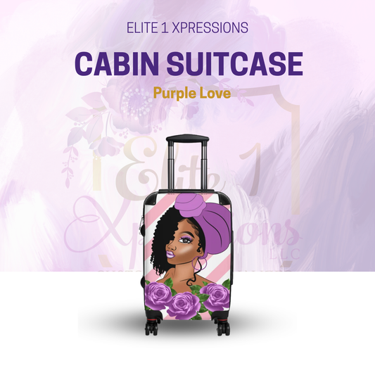 Purple Love Cabin Suitcase