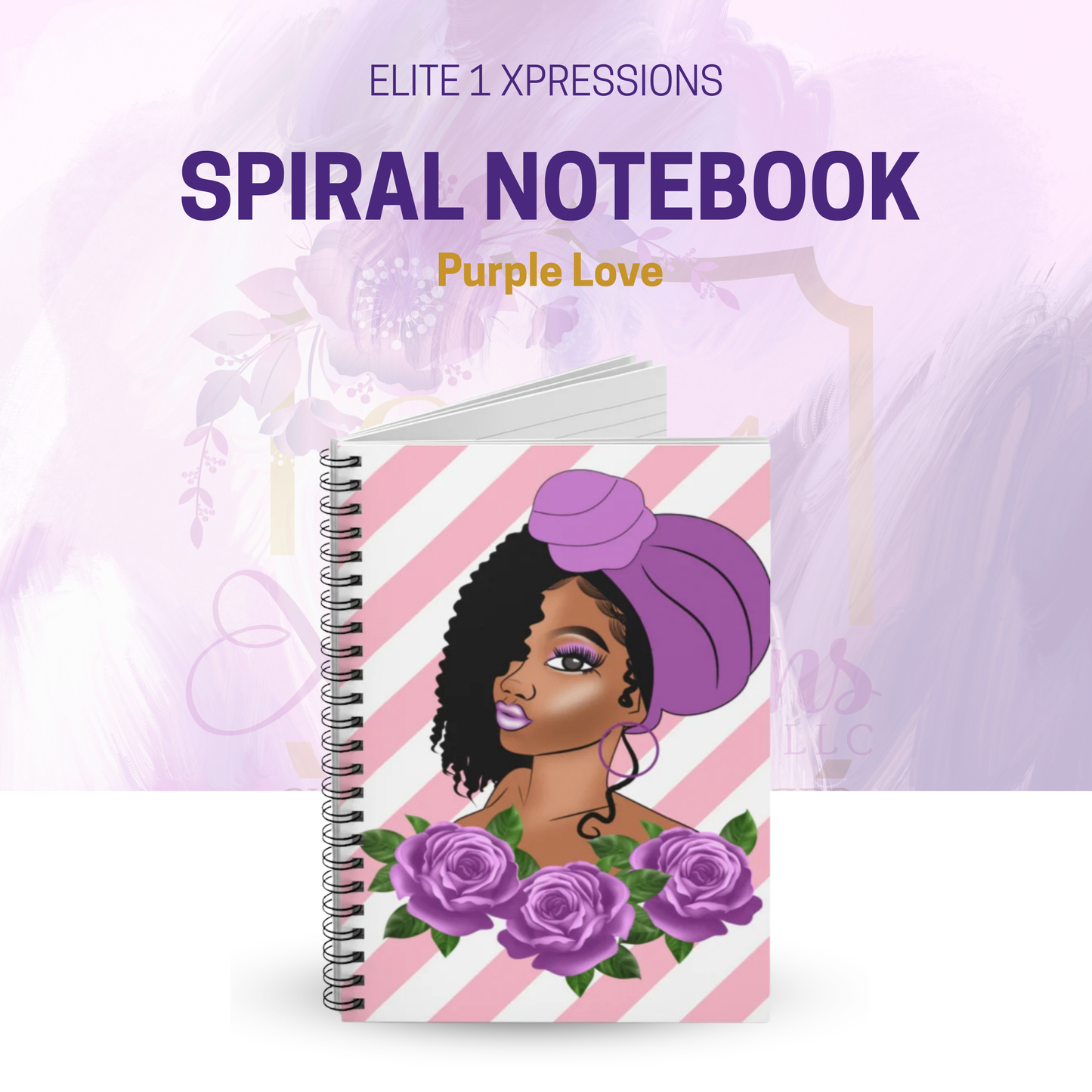 Purple Love Spiral Notebook