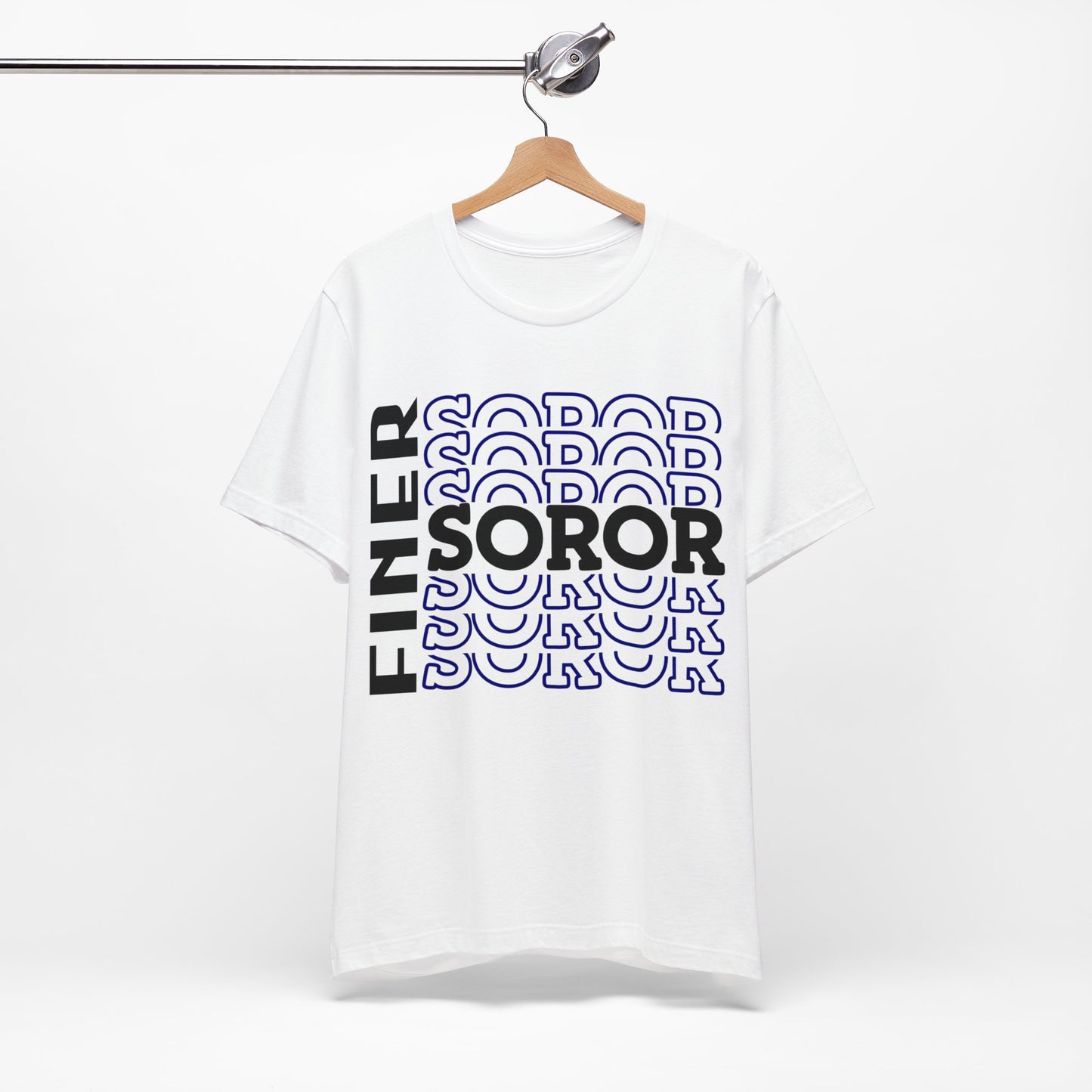 Soror Stacked "Finer"~ Unisex Jersey Short Sleeve Tee