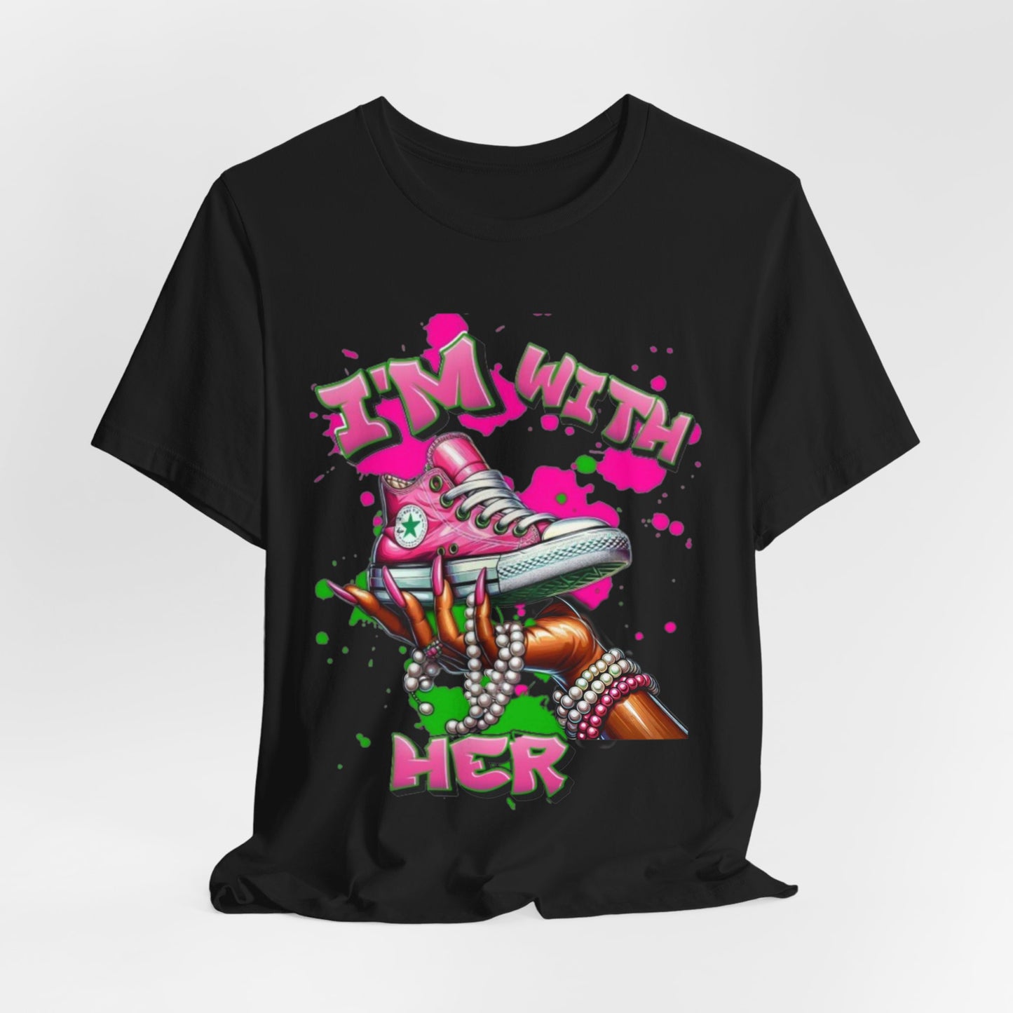 I'm with HER (Pink & Green) ~ Unisex Jersey Short Sleeve Tee