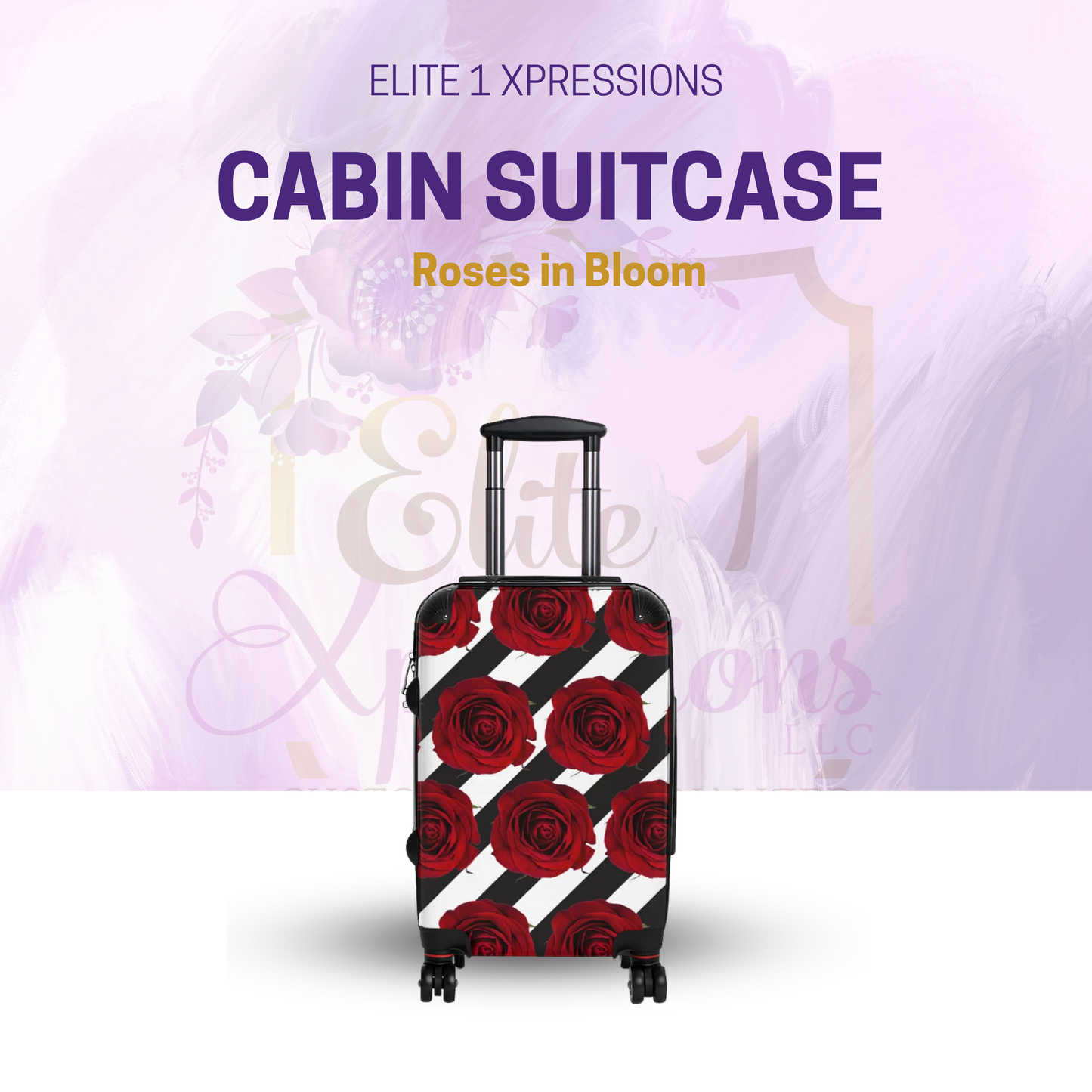 Roses in Bloom Cabin Suitcase