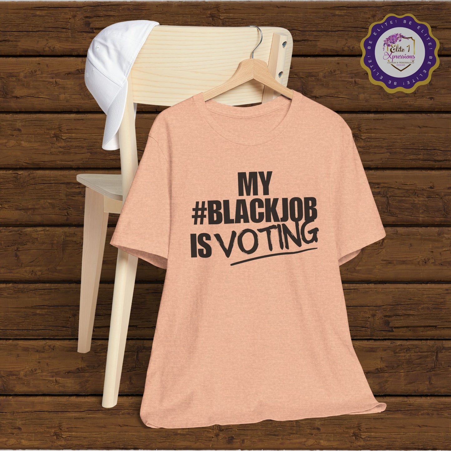 My Black Job is Voting (Black Letters) ~ Unisex Jersey Short Sleeve Tee