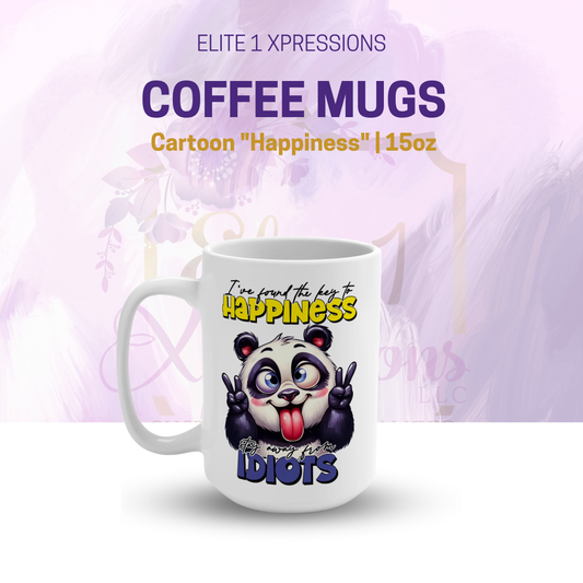 Cartoon "Happiness" Mug 15oz