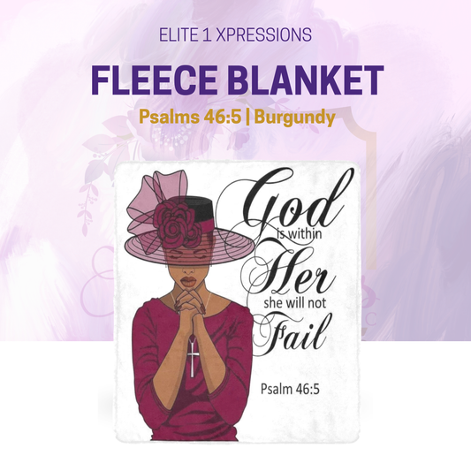 Fleece ~Psalms 46:5 Ultra Soft Blanket (Colors)