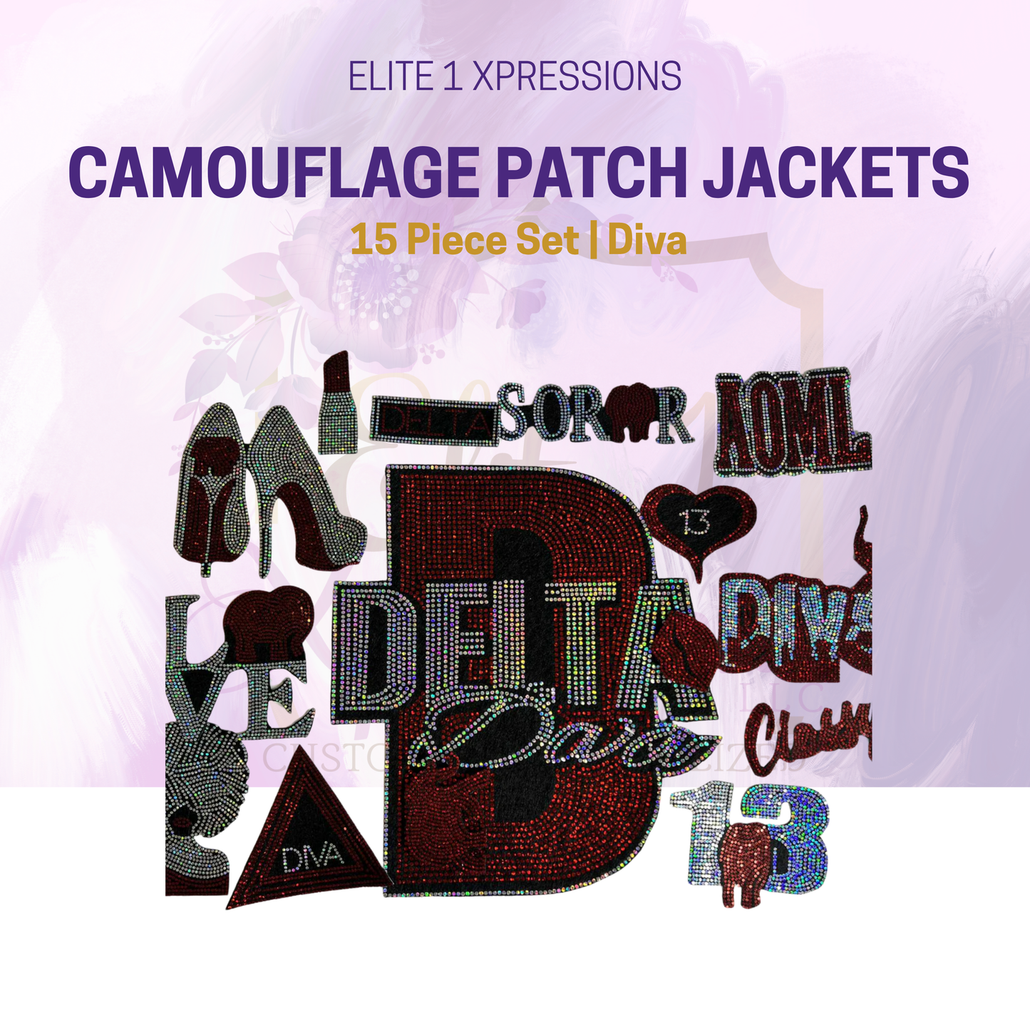 Camouflage Patched Jacket ~ 15 Piece Set