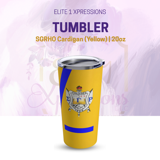 SGRHO Cardigan (yellow) Tumbler 20oz