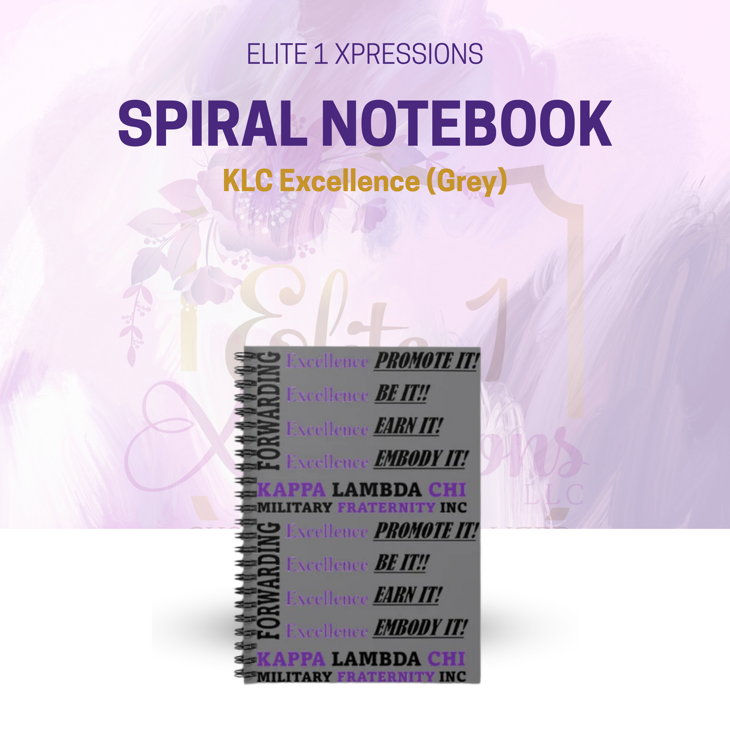 KLC Excellence (Grey) Spiral Notebook