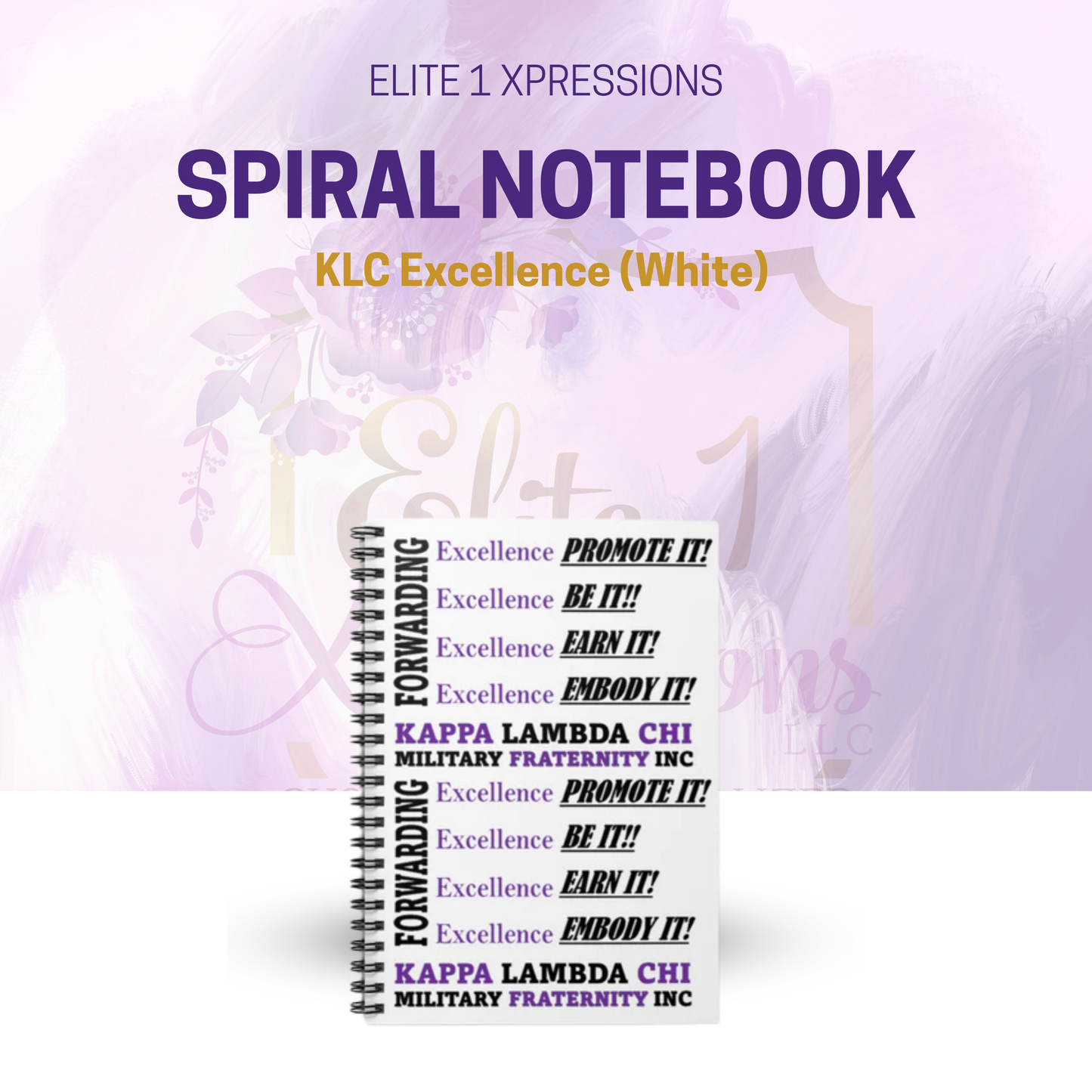 KLC Excellence (White) Spiral Notebook