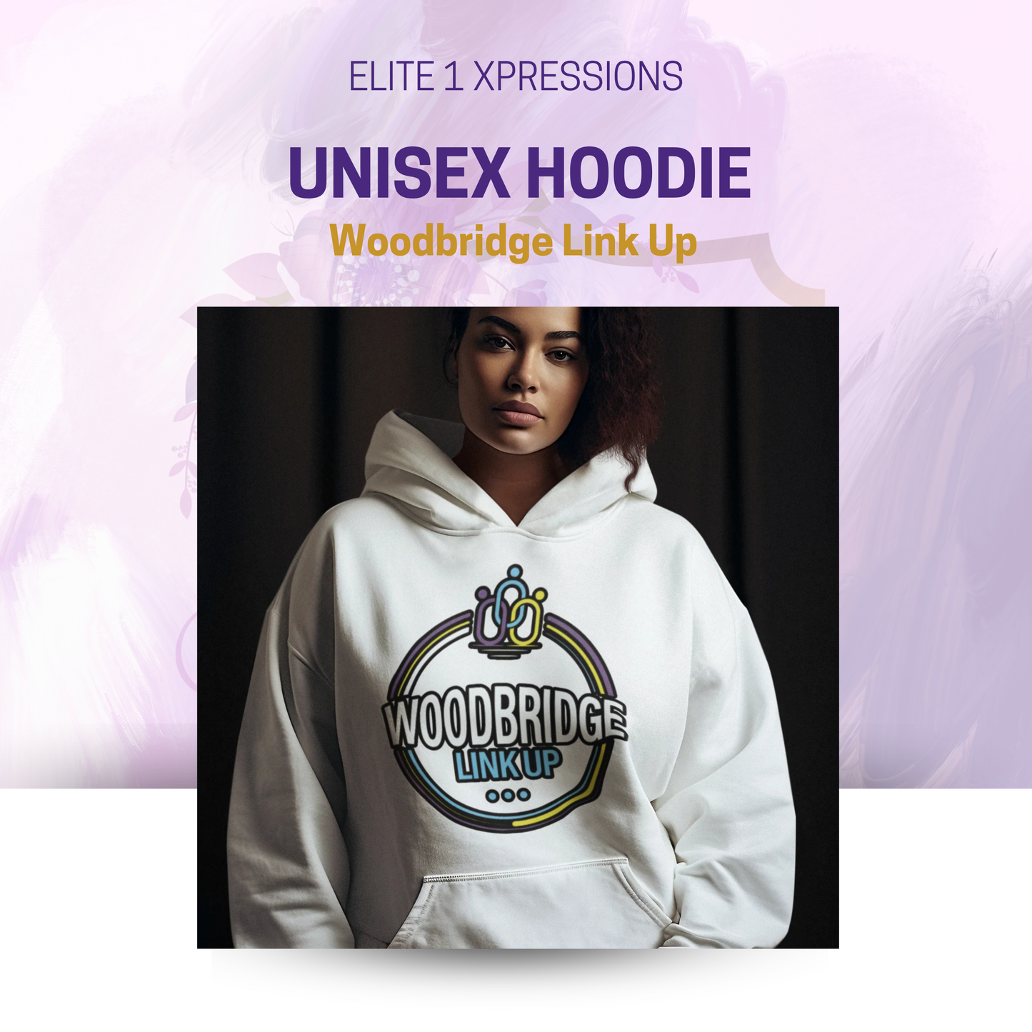 Woodbridge Link Up ~ Unisex Hoodie (White)