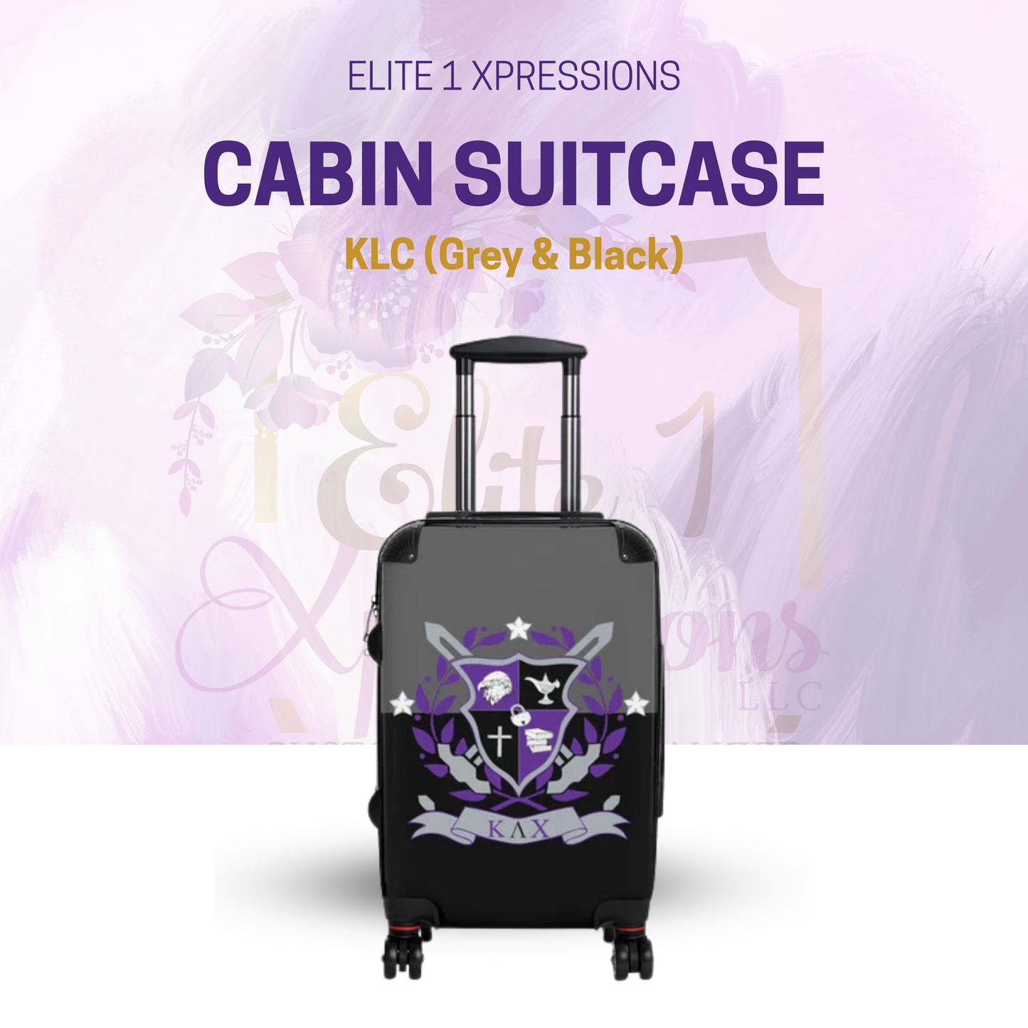 Cabin Suitcase - KLC (Grey & Black)