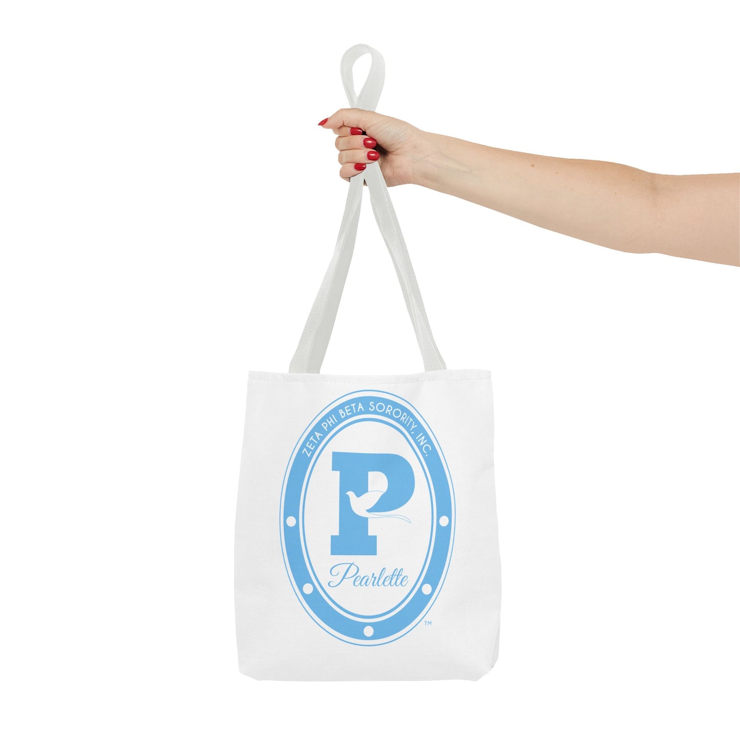 Pearlette | Zeta Phi Beta Pearlette | V1 White Tote Bag