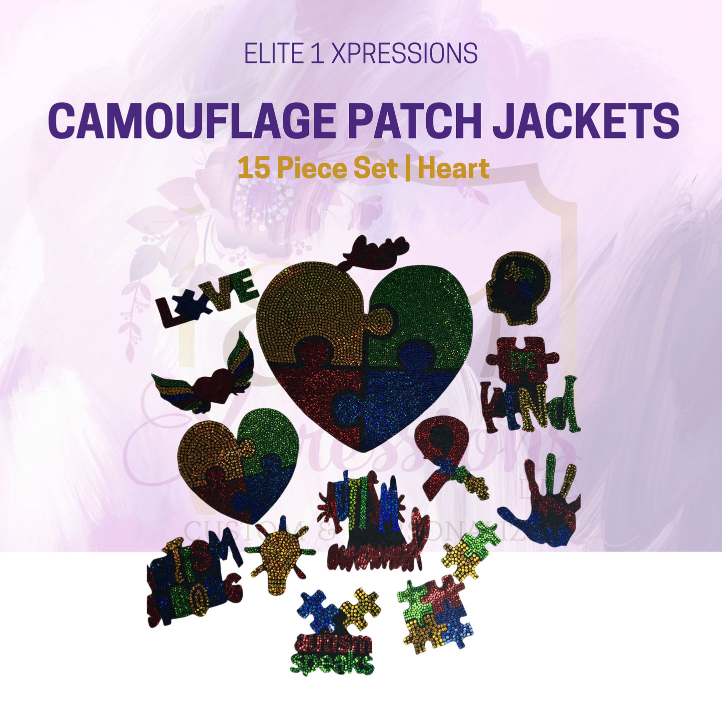 Camouflage Patched Jacket ~ 15 Piece Set