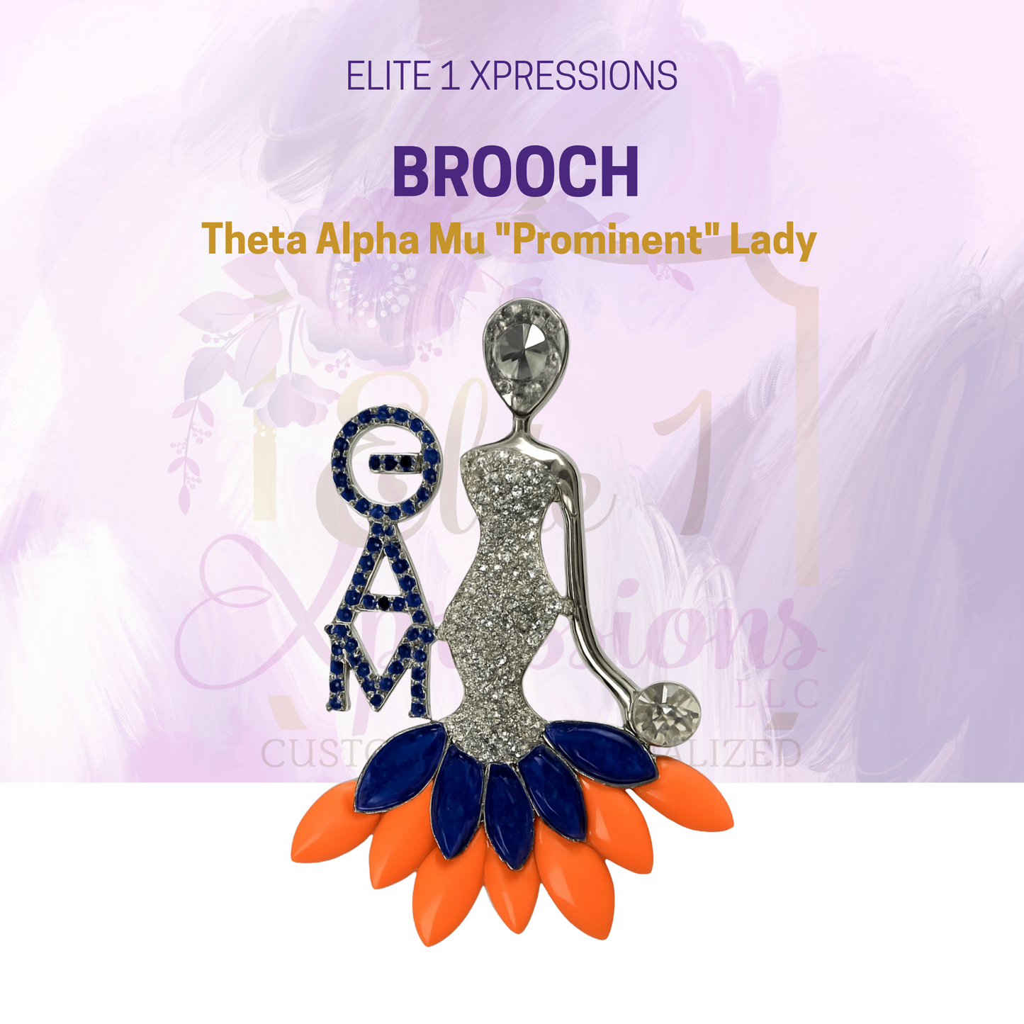 Brooch ~ Theta Alpha Mu "Prominent" Lady