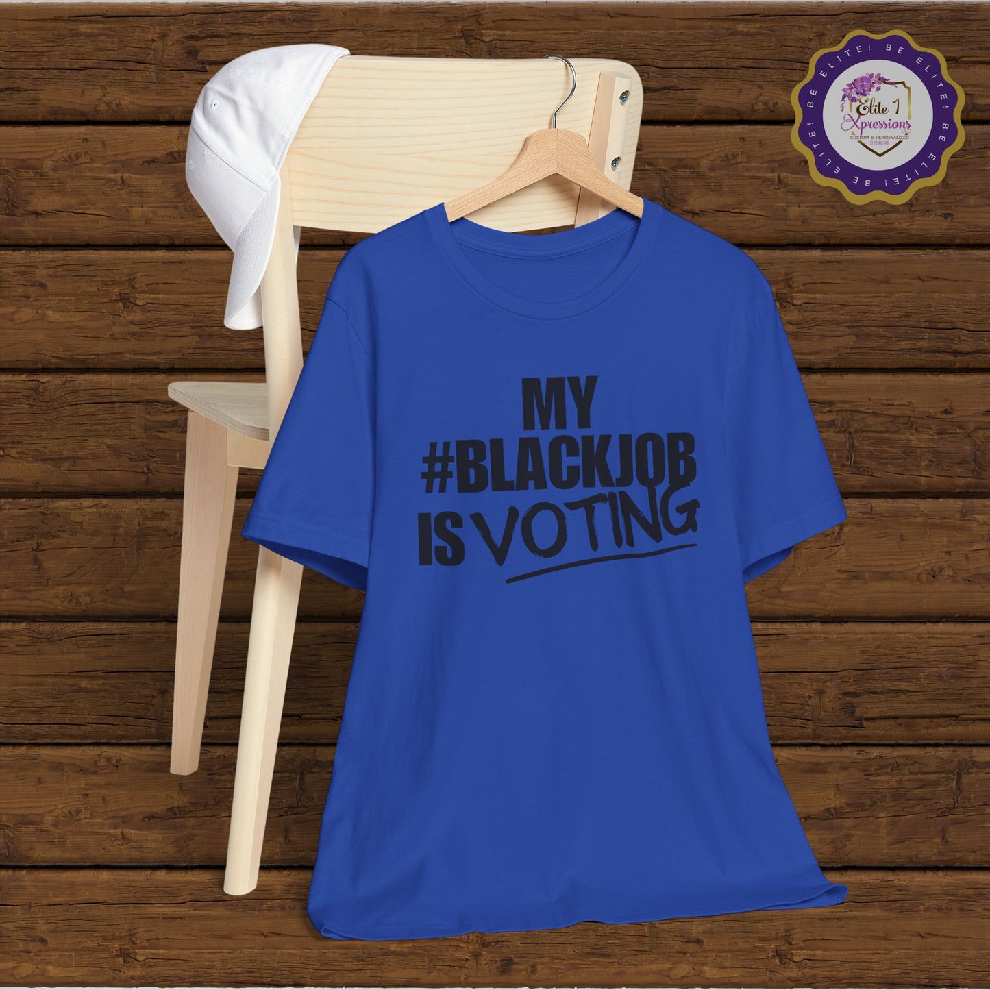 My Black Job is Voting (Black Letters) ~ Unisex Jersey Short Sleeve Tee