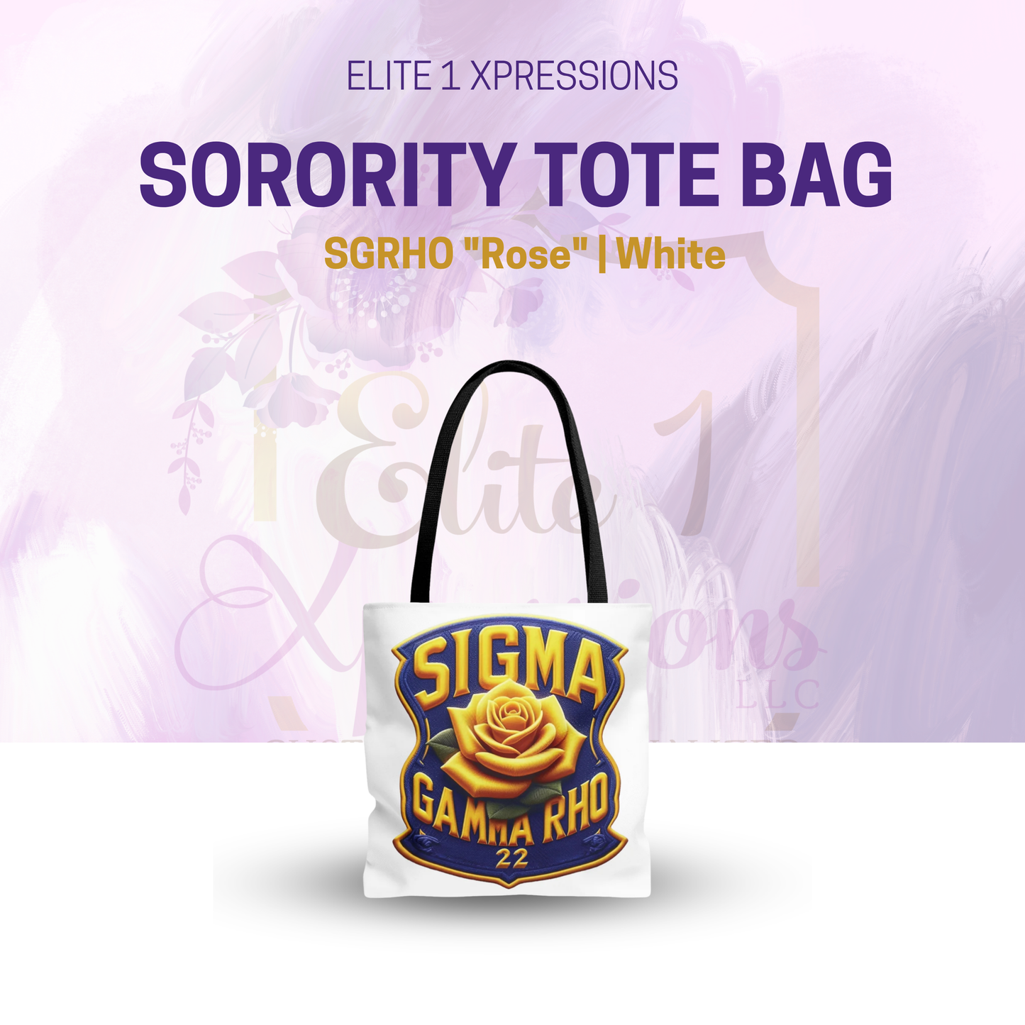 SGRHO "Rose" Tote Bag (White)