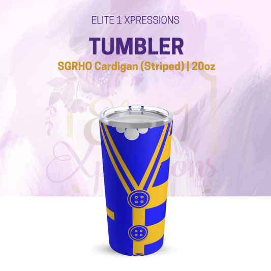 SGRHO Cardigan (Striped) Tumbler 20oz