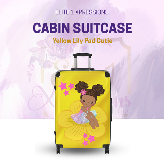 Yellow Lily Pad Cutie ~ Cabin Suitcase