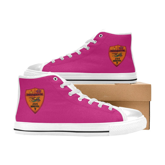 Shoe ~Zeta Epsilon Pi ~ High Top Canvas (Fuschia)