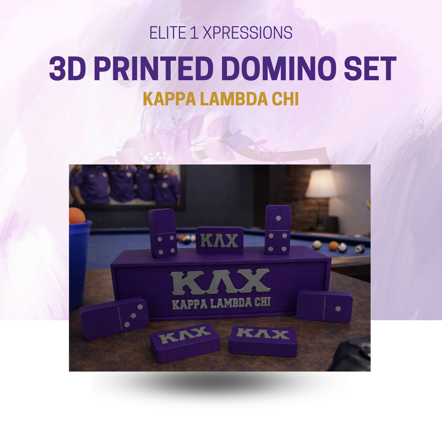 Kappa Lambda Chi 3D Printed Domino Set
