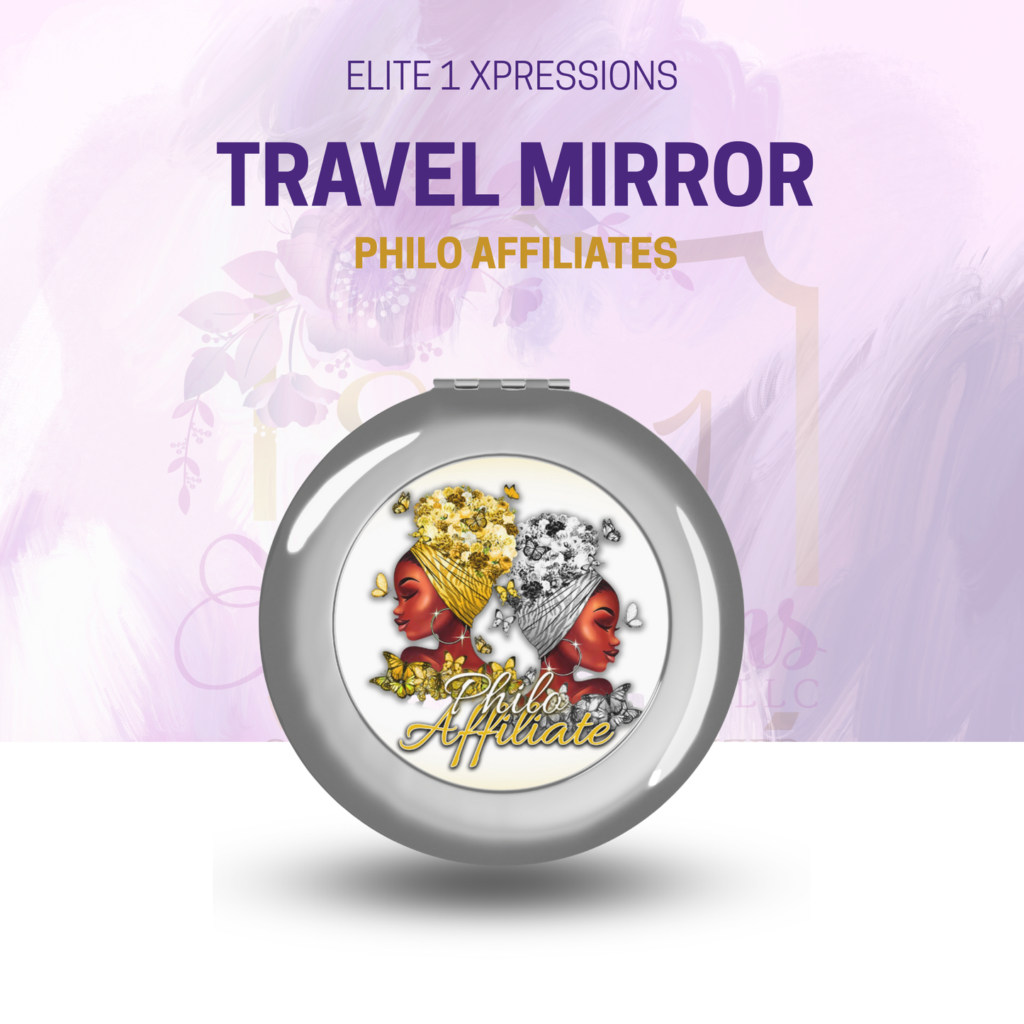 Travel Mirror ~ Philo Affiliate Wraps & Butterflies