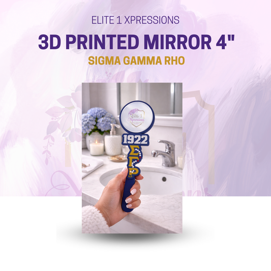 Sigma Gamma Rho 3D Printed Mirror (4” Diameter)