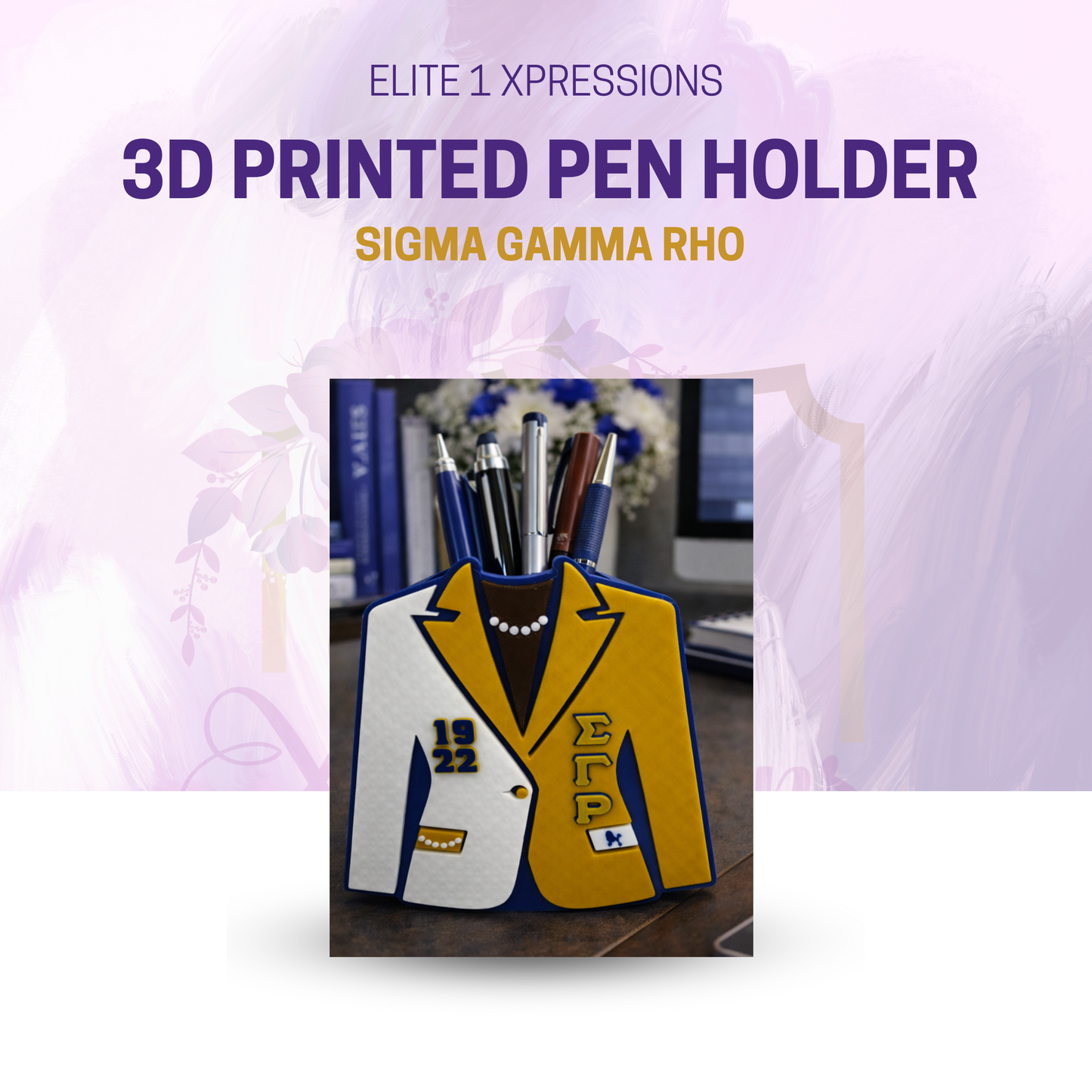Sigma Gamma Rho 3D Printed Pen Holder
